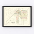 Vintage Map of Washington, Illinois 1891