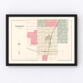Vintage Map of Mason, Illinois 1891