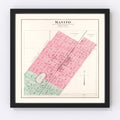 Vintage Map of Manito, Illinois 1891