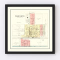 Vintage Map of Radcliffe, Iowa 1892