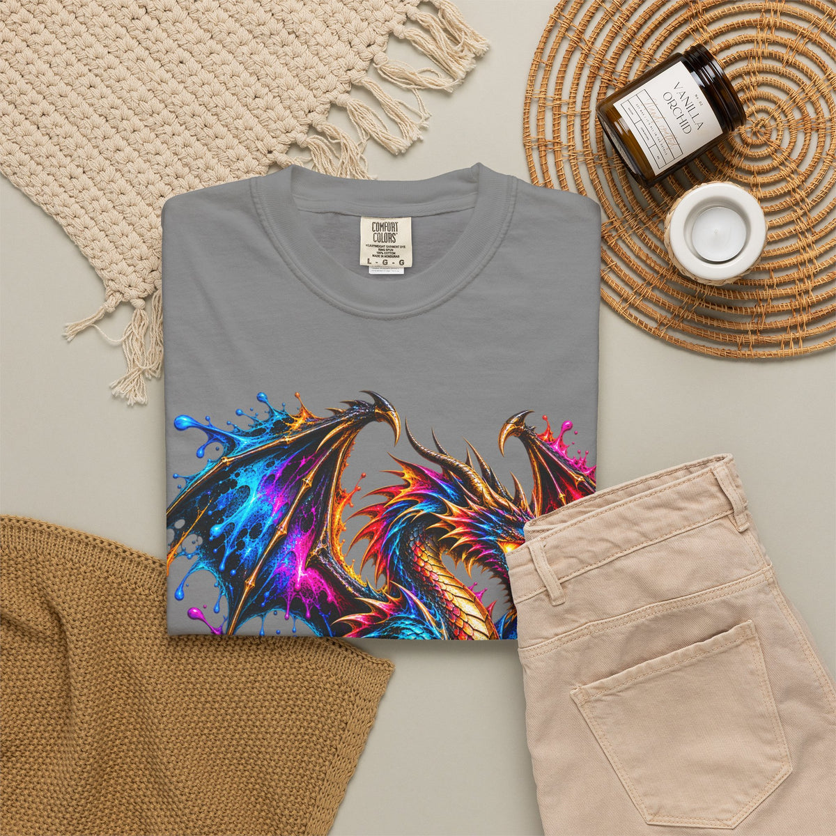 Vibrant Watercolor Dragon T-Shirt