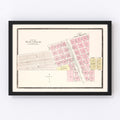 Vintage Map of Mayville, North Dakota 1892