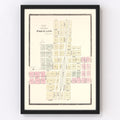 Vintage Map of Portland, North Dakota 1892