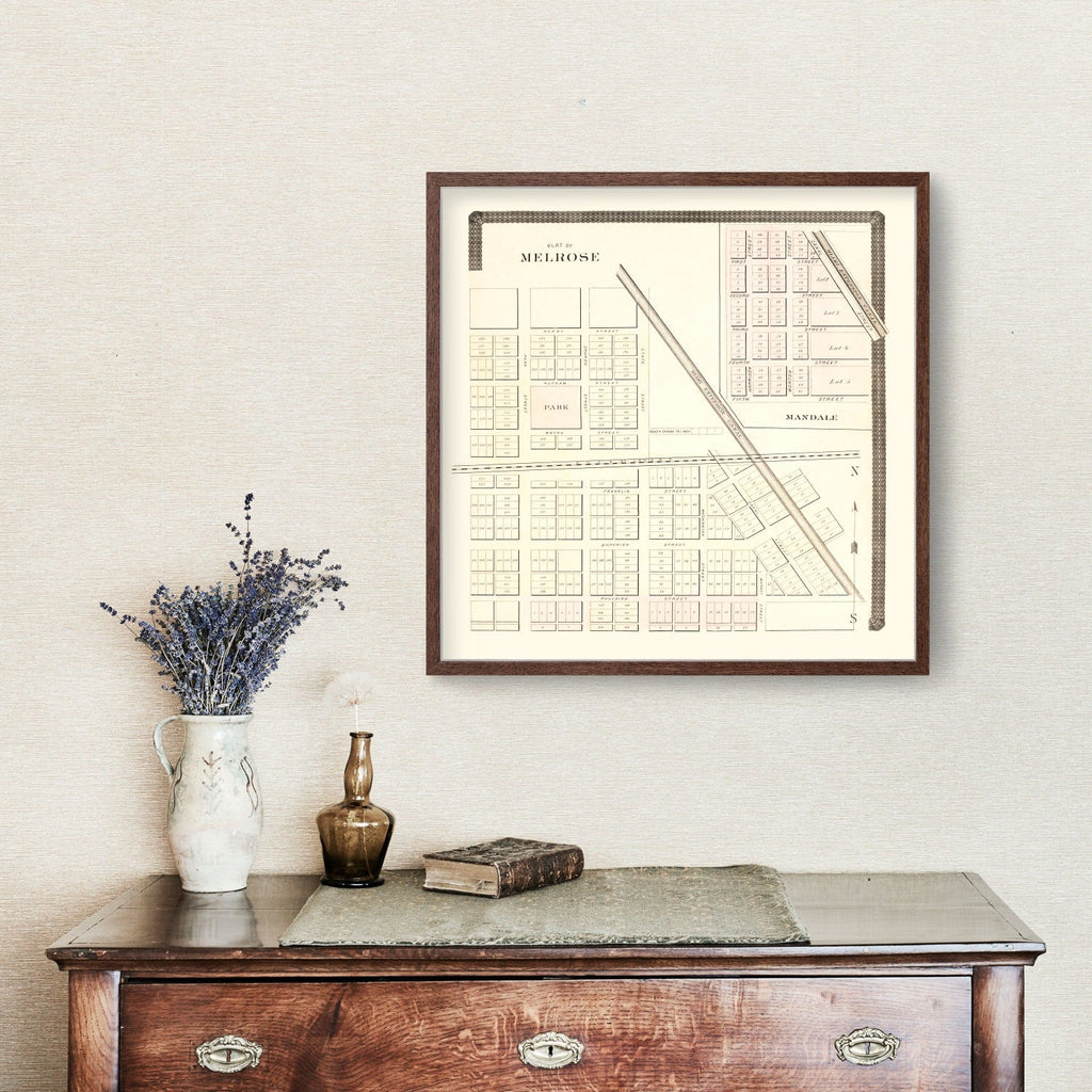 Vintage Map of Melrose, Ohio 1892