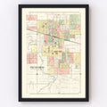 Vintage Map of Geneseo, Illinois 1893