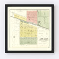 Vintage Map of Annawan, Illinois 1893
