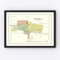 Vintage Map of Woodhull, Illinois 1893