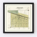 Vintage Map of Atkinson, Illinois 1893