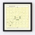 Vintage Map of Andover, Illinois 1893