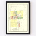 Vintage Map of Camargo, Illinois 1893