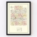 Vintage Map of Lapeer County, Michigan 1893