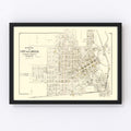 Vintage Map of Lapeer, Michigan 1893