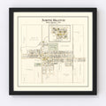 Vintage Map of North Branch, Michigan 1893
