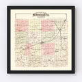 Vintage Map of McDonough County, Illinois 1893
