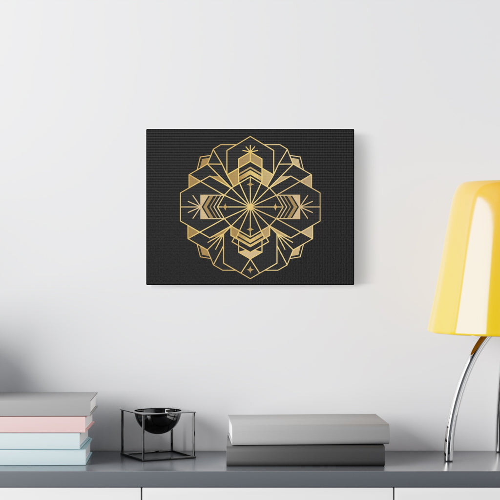 Gold Geometric Mandala Canvas