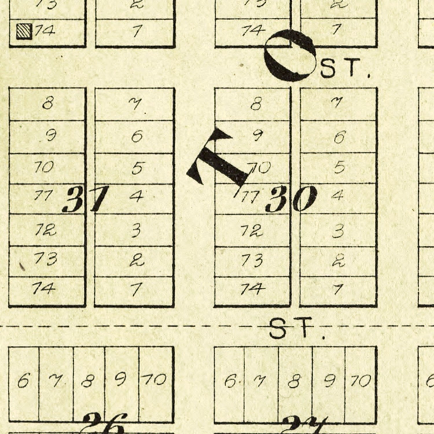 Vintage Map of Secor, Illinois 1893