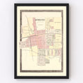 Vintage Map of Kendallville, Indiana 1893