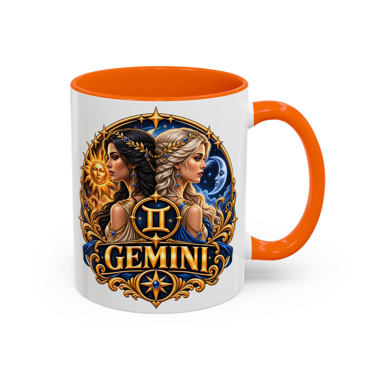 Gemini Zodiac Coffee Mug — Gemini Sign Astrology Accent Mug (11/15oz)