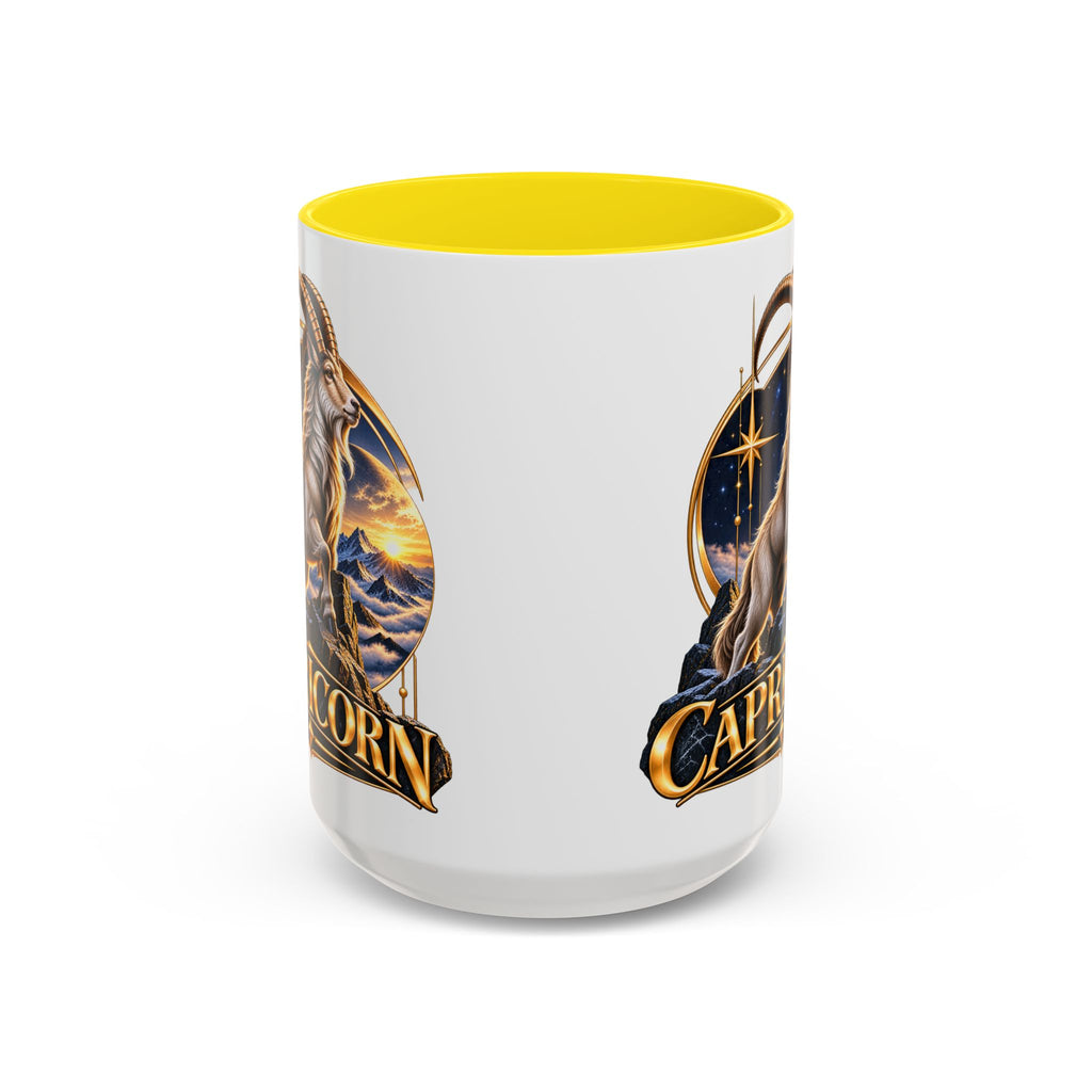 Capricorn Zodiac Coffee Mug — Astrological Goat Accent Mug (11/15oz)
