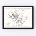 Vintage Map of Saxonville, Massachusetts 1895