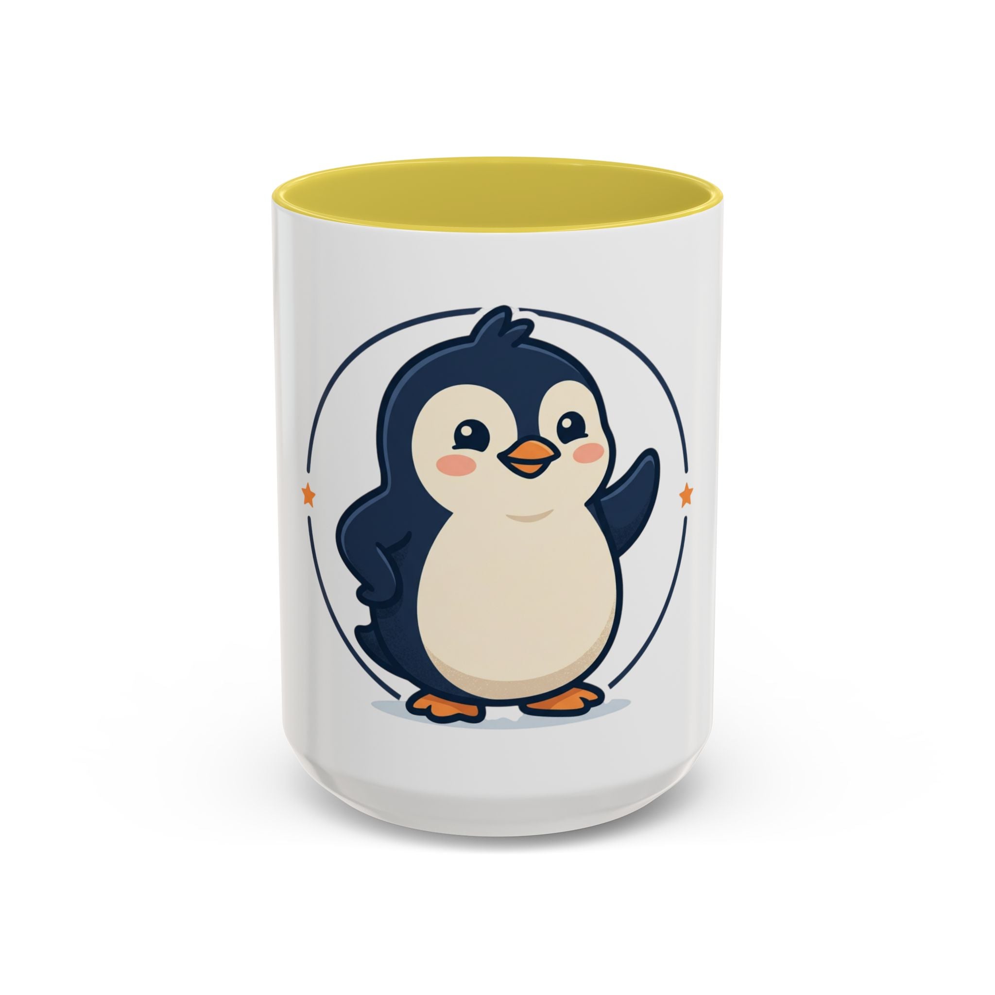 Cute Waving Penguin Mug | 11oz or 15oz Colorful Ceramic