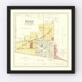Vintage Map of Baylis, Illinois 1895