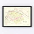 Vintage Map of Dexter, Michigan 1895