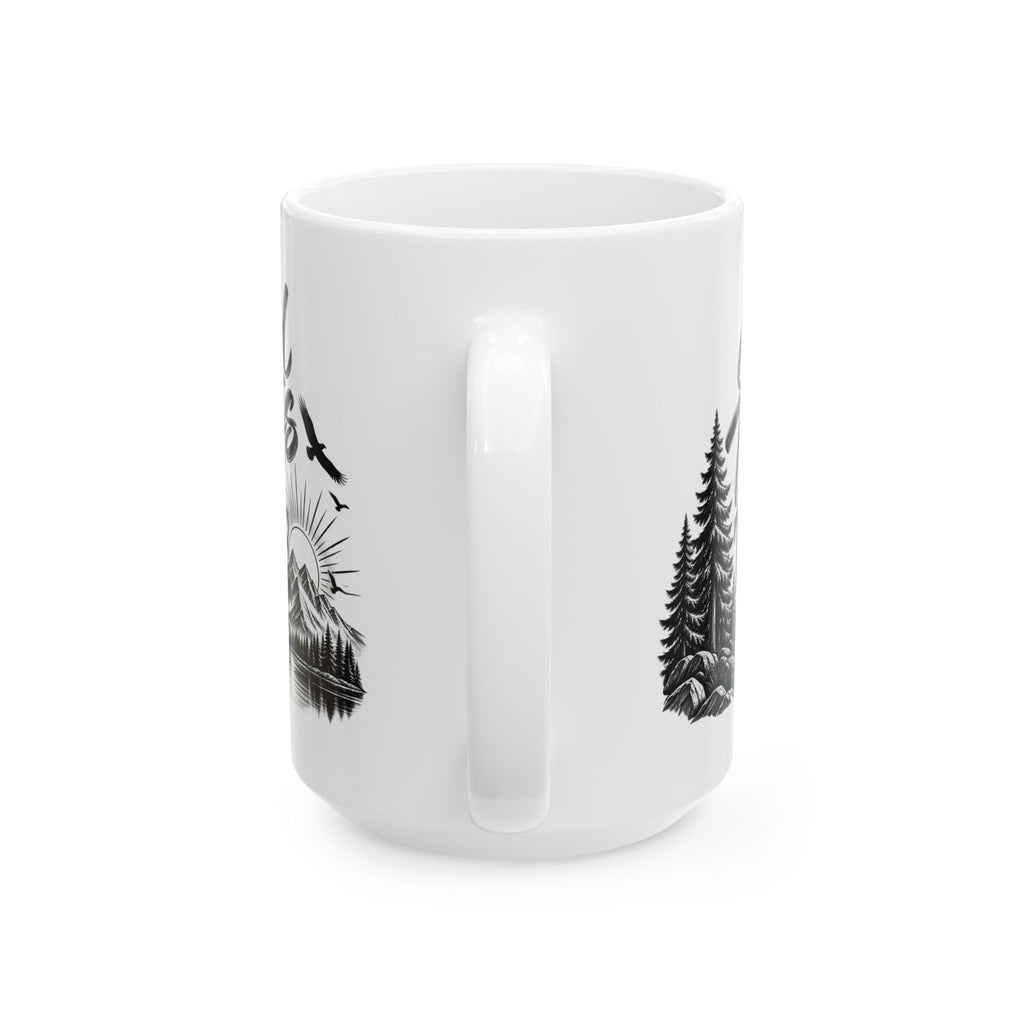 Ceramic Mug - 'Good Things Take Time' Mountain & Forest Coffee Cup (11oz, 15oz)