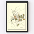 Vintage Map of Cedarville, Ohio 1896