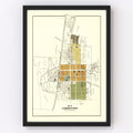 Vintage Map of Jamestown, Ohio 1896