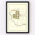 Vintage Map of Bellbrook, Ohio 1896