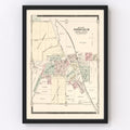 Vintage Map of Birmingham, Michigan 1896