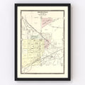 Vintage Map of Rochester, Michigan 1896