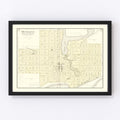 Vintage Map of Mondovi, Wisconsin 1896