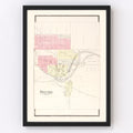 Vintage Map of Preston, Minnesota 1896