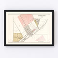 Vintage Map of Carrollton, Michigan 1896