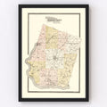 Vintage Map of Howard County, Missouri 1897