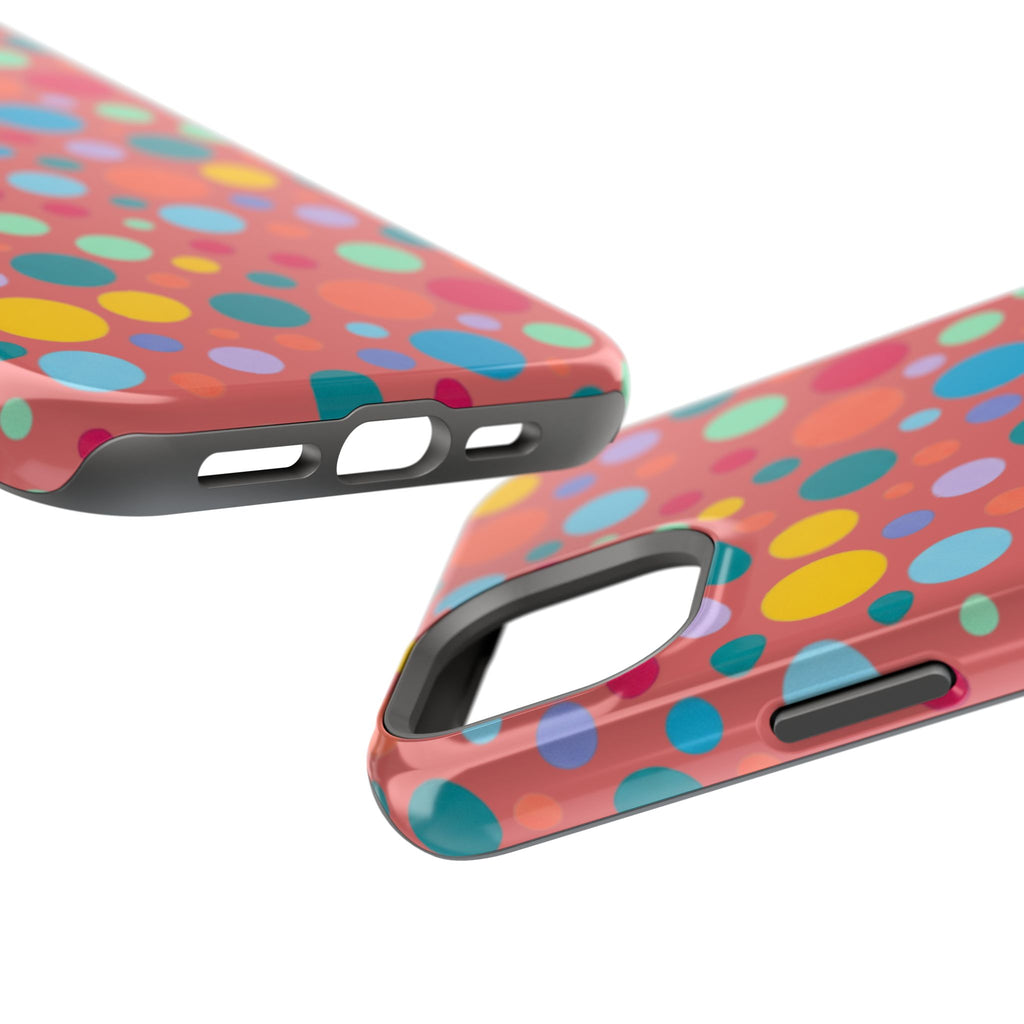 Colorful Polka Dot Magnetic Phone Case — Impact-Resistant, Vibrant Retro Dots