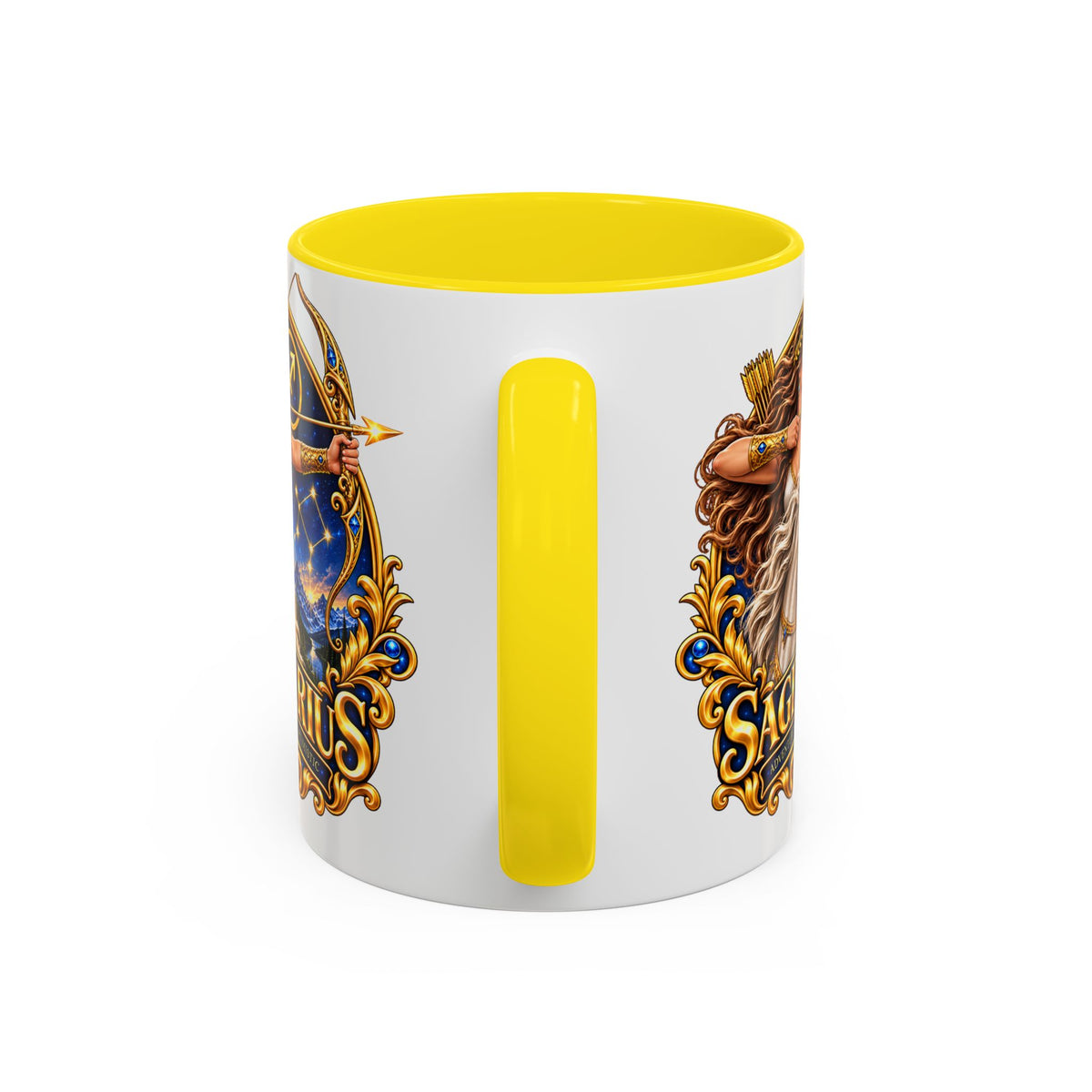 Sagittarius Accent Coffee Mug — Zodiac Archer Design (11/15oz)