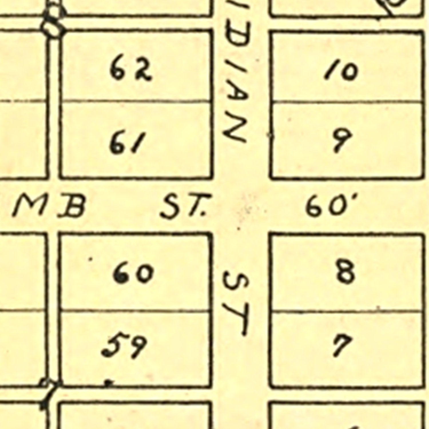 Vintage Map of Linden, Indiana 1898