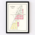 Vintage Map of Nichols, Iowa 1899