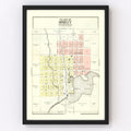 Vintage Map of Morley, Michigan 1900
