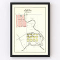 Vintage Map of Barryton, Michigan 1900