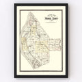 Vintage Map of Monroe County, Illinois 1901