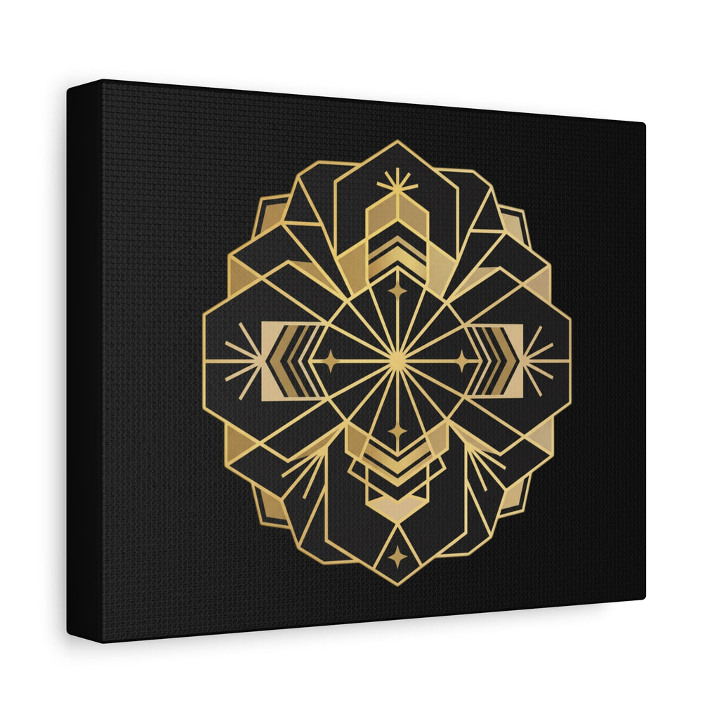 Gold Geometric Mandala Canvas