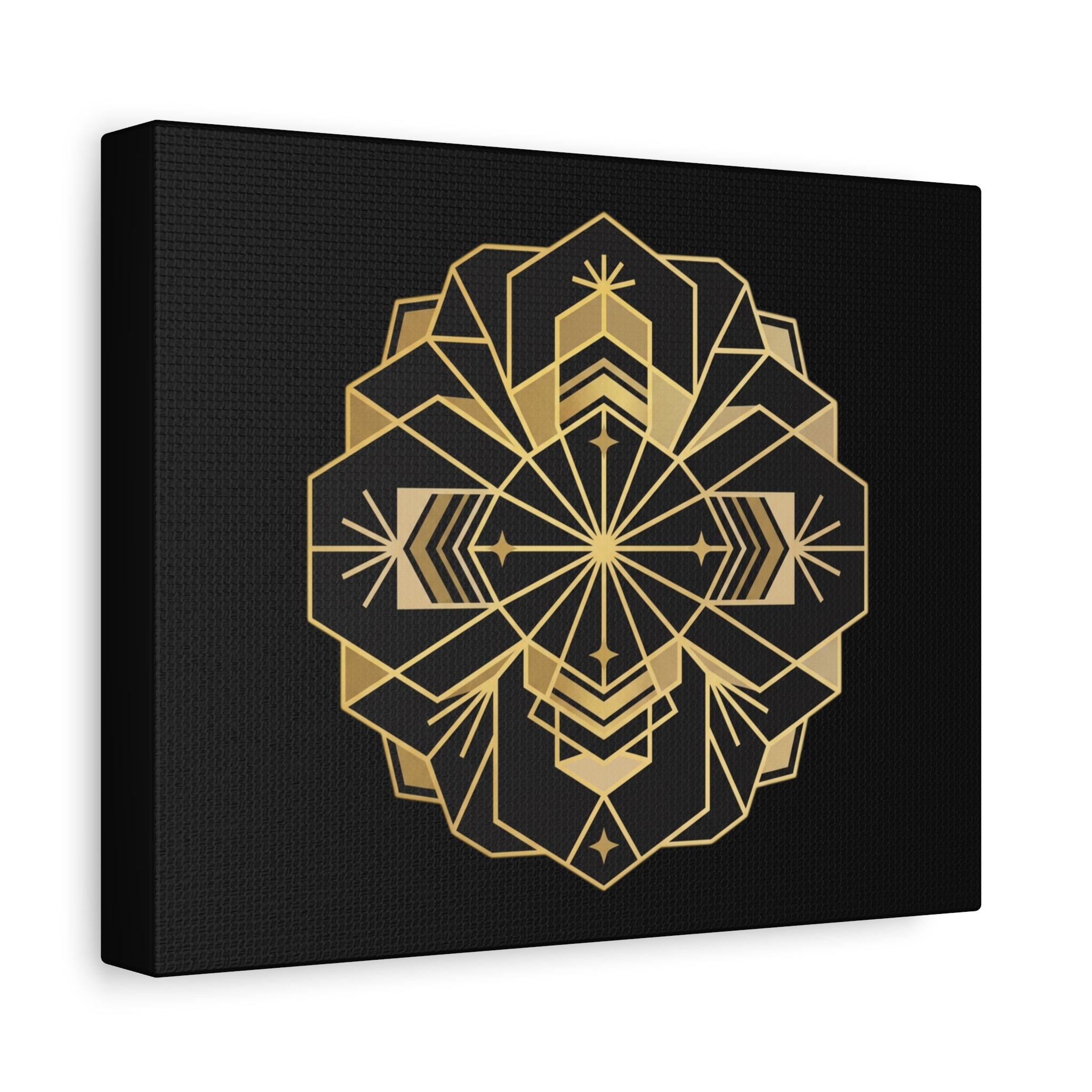 Gold Geometric Mandala Canvas