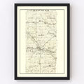 Vintage Map of Lyon County, Kansas 1901