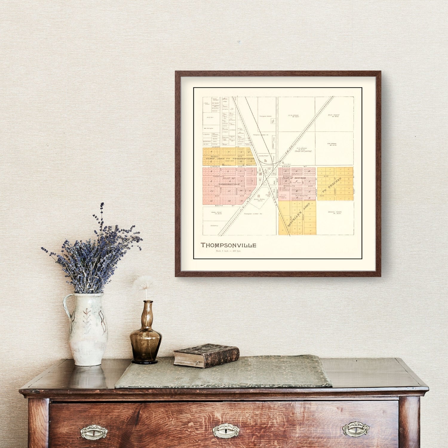 Vintage Map of Thompsonville, Michigan 1901