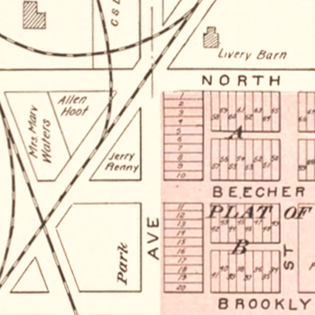 Vintage Map of Thompsonville, Michigan 1901