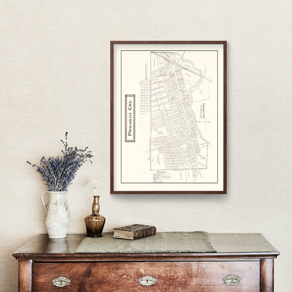Vintage Map of Pleasant, Ohio 1902